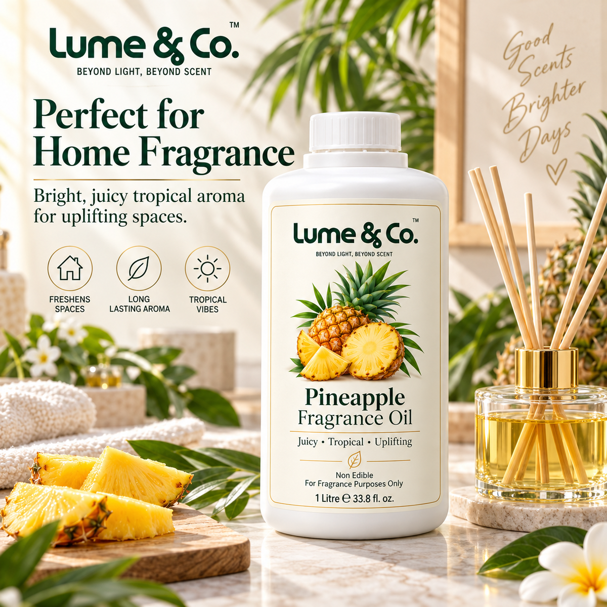 Pineapple Fragrance Oil for Candles, Soaps, Perfumes & Diffusers