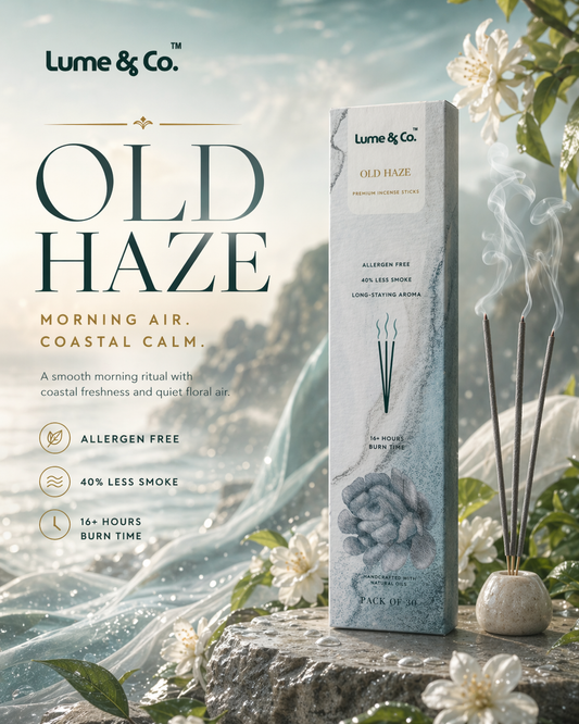 OLD HAZE Incense Sticks – Woody & Earthy Agarbatti for Relaxing Evenings | Vintage Perfumed Blend | 30-Stick Pack