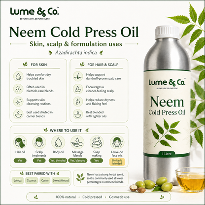 100 Natural Neem Cold Pressed Oil by Lume & Co. | oil for DIY formulations, product image 9 of 11
