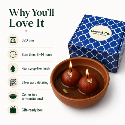 Gulab Jamun Scented Candle by Lume & Co. | decorative candle, product image 6 of 8
