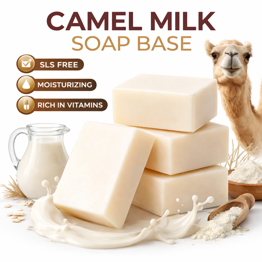 Camel Milk Soap Base 1kg - Premium Camel Milk Melt & Pour Base for Handmade Soap Making
